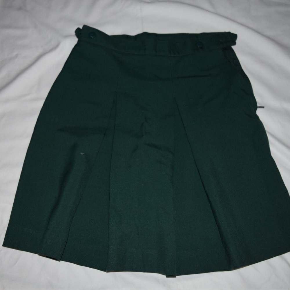 Dark Green Vintage Tennis Skirt